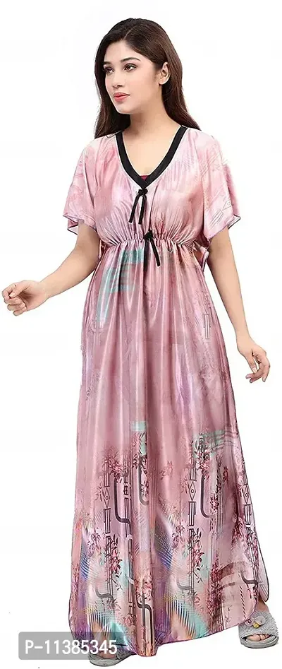 Classy Satin Printed Nighty For Women Pack Of 2-thumb5