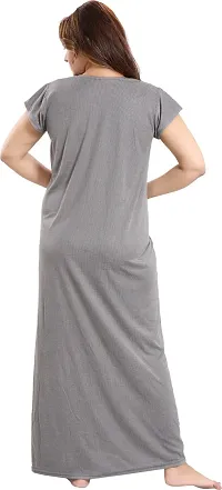 Classy Cotton Self Pattern Maternity/nursing Nighty For Women-thumb1