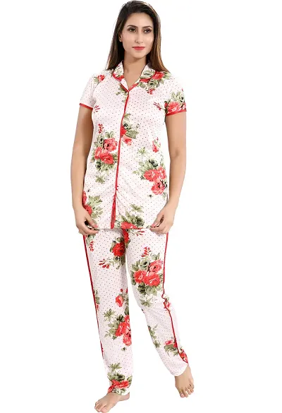 Floral Print Satin Lounge Sets