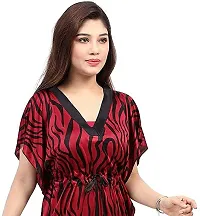 Classy Satin Printed Nighty For Women-thumb4