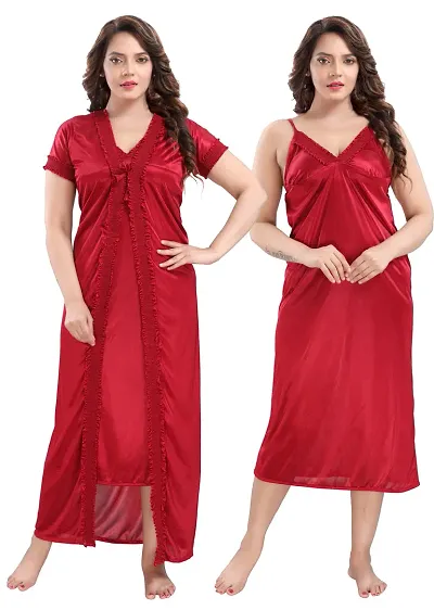Women's 2-IN-1 Night Gowns With Robes