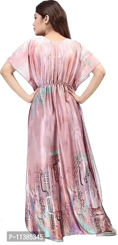 Classy Satin Printed Nighty For Women Pack Of 2-thumb3