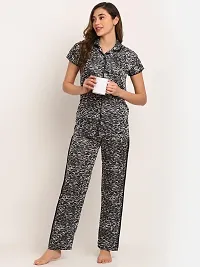 Trendy Printed Satin Casual Co-Ord Set For Women-thumb1