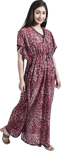 Classy Satin Printed Nighty For Women-thumb4