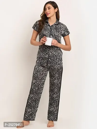 Trendy Printed Satin Casual Co-Ord Set For Women-thumb4