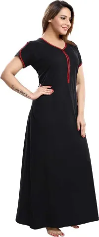 Classy Cotton Solid Nighty For Women-thumb2