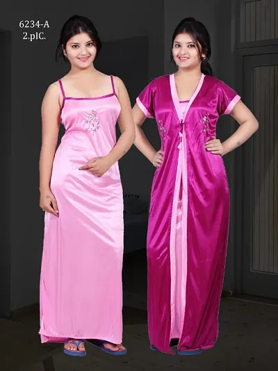 Fancy Bridal Night Gown With Robe For Women