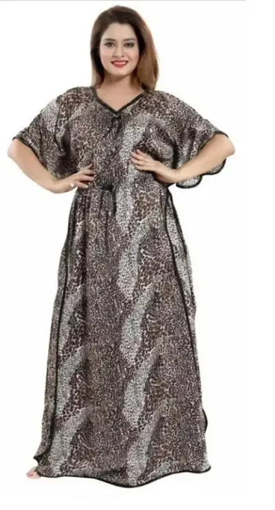 StyleRoad Animal Print Kaftan Night Gowns