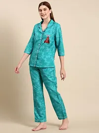 Boss Lady Back Printed Pyjama Set/Night Suit For Women-thumb1