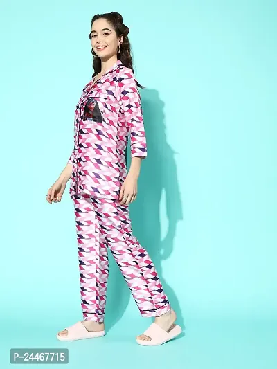 Boss Lady Back Printed Pyjama Set/Night Suit For Women-thumb4