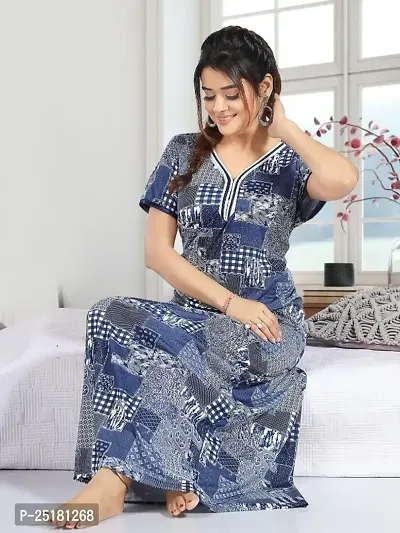 New Arrivals!!!  Printed Satin Night Gown/Nighty For Women-thumb0