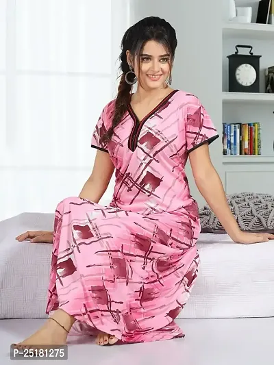 New Arrivals!!!  Printed Satin Night Gown/Nighty For Women