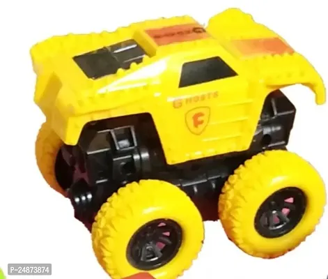 Stylish Monster Truck Toys Push Go Toy Trucks Friction Power Toys Yellow