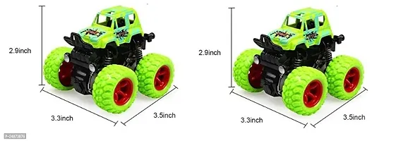 Stylish Monster Truck Toys Push Go Toy Trucks Friction Power Toys Green Pack Of 2-thumb0