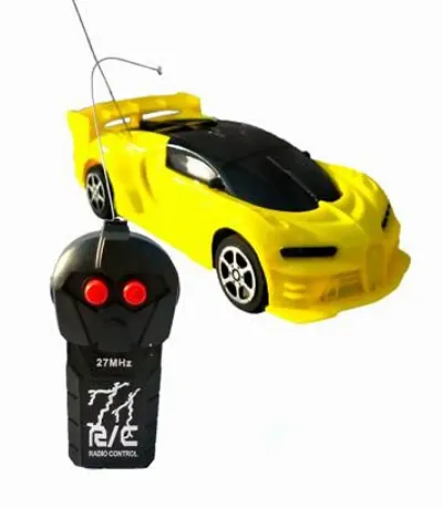 Light Fast Modern Car Full function Radio remote control car for kids  (Yellow)