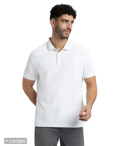 Trendy Polyester Solid Polos For Men-thumb0