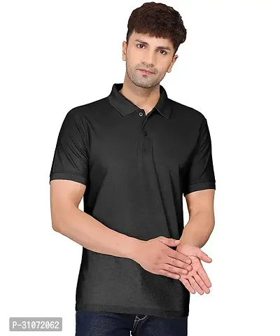 Trendy Polyester Solid Polos For Men