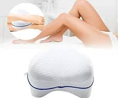 Virza trade Sleeping Memory Foam Pillow Cushion Cotton Leg Pillow for Back, Hip, Legs  Knee Support for Sleeping Pregnancy Leg Cushion Pain Relief Leg Pillow Support Knee Wedge Pillow 1 pcs-thumb1