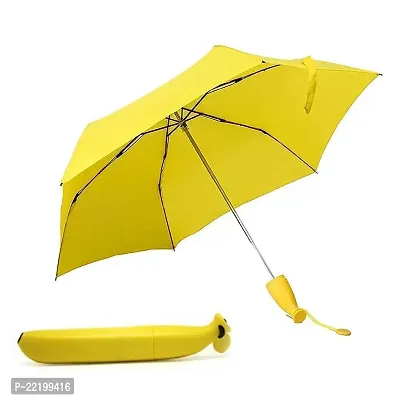 VIRZA TRADE Banana Shape Folding Automatic Open Mini Umbrella (Multicolour)-thumb0