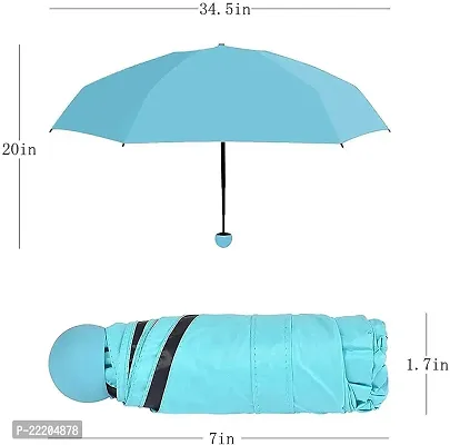 VIRZA TRADE Capsule Mini Travel Umbrella Foldable UV Proof Windproof Protection  Rain (Pack of 1).-thumb3