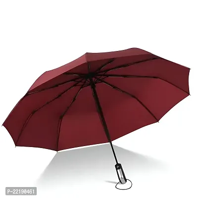 Virza trade Umbrella for Travel - Auto Open Compact, Lightweight  Folding - Best Windproof Umbrellas for Rain, Sturdiness Ergonomic Sun  Wind UV Protection,Easy Carry for Women and Men. (RED)-thumb5