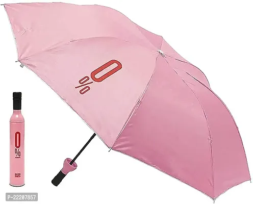 VIRZA TRADE Newest Stylish Windproof Double Layer Small Lightweight Folding Portable Wine Umbrella with Bottle Cover for UV Protection  Rain (Multicolour)-thumb4