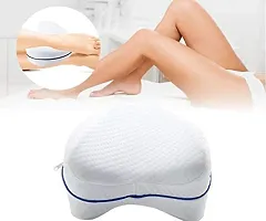 Virza trade Memory Foam Sleeping Cotton Leg Pillow Cushion for Hip Knee Leg and Back Support Pain Relief Cushion Knee Pillow for Side Sleepers and Pregnant Women with Washable Cover, Pack of 1-thumb1