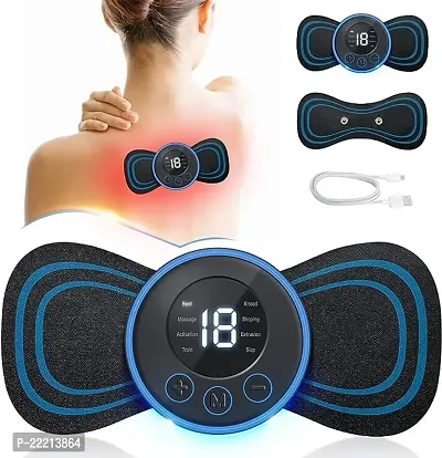Virza trade Body Massager Machine for Pain Relief Wireless Vibrating Massager 8 Mode  19 Strength Level EMS Mini Massager Butterfly Massager for Shoulder Legs Neck Back Massager