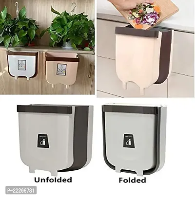 VIRZA TRADE Kitchen Cabinet Door Hanging Trash Can Collapsible Dust Bin, Foldable Garbage Can Waste Bins Room Car Waste Box Kitchen Tools Kitchen Supplies-thumb3