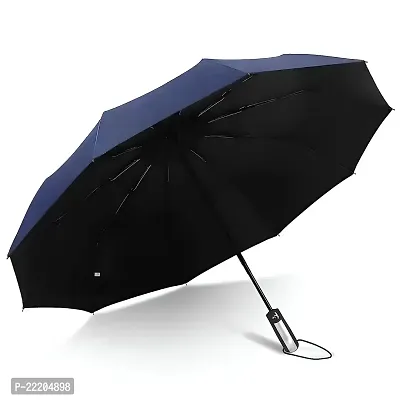 Virza trade Umbrella for Travel - Auto Open Compact, Lightweight  Folding - Best Windproof Umbrellas for Rain, Sturdiness Ergonomic Sun  Wind UV Protection,Easy Carry for Women and Men. (BLUE)-thumb0