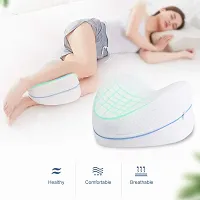 Virza trade Leg Pillows Foam Support for Sleeping for Back Pain Leg Pillow for Sleeping On Side Memory Foam Cushion Knee Support Pregnancy Pillow Removable and Washable Cover-thumb2