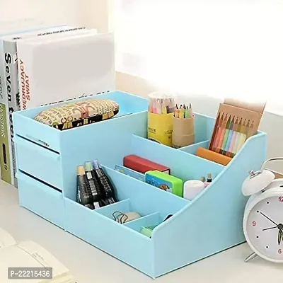 VIRZA TRADE Home Office Desktop Table Storage Container Basket to Organize Stationary Item, Makeup Brush Storage Box (Multi Color)-thumb5