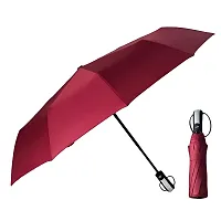 Virza trade Umbrella for Travel - Auto Open Compact, Lightweight  Folding - Best Windproof Umbrellas for Rain, Sturdiness Ergonomic Sun  Wind UV Protection,Easy Carry for Women and Men. (RED)-thumb1