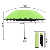 VIRZA TRADE Magic Umbrella (Random Color wiil be provided) : 3 Fold Anti UV Protection,Triple Folding Mini Blossom Magic Compact Umbrella During Rain for Girls and Women-thumb2