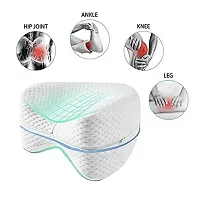 Virza trade Memory Foam Sleeping Cotton Leg Pillow Cushion for Hip Knee Leg and Back Support Pain Relief Cushion Knee Pillow for Side Sleepers and Pregnant Women with Washable Cover-thumb2