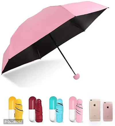 VIRZA TRADE Double Layer Umbrella with Capsule Cover for UV Protection Rain Outdoor Car Umbrella for Women Men (Multicolour)