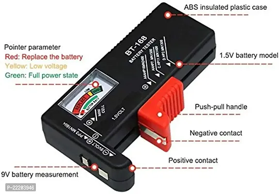Virza Trade Universal Battery Checker Tester for AA AAA C D 9V 1.5V Button Cell B V8F5-thumb3
