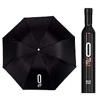 VIRZA TRADE Newest Stylish Windproof Double Layer Small Lightweight Folding Portable Wine Umbrella with Bottle Cover for UV Protection  Rain (Multicolour)-thumb1