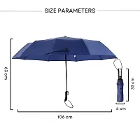 Virza trade Umbrella for Travel - Auto Open Compact, Lightweight  Folding - Best Windproof Umbrellas for Rain, Sturdiness Ergonomic Sun  Wind UV Protection,Easy Carry for Women and Men. (BLUE)-thumb1