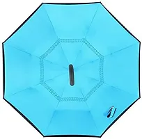 VIRZA TRADE Automatic Inverted Reversible No Drip Umbrella with C Shape Handle (Multi)-thumb2