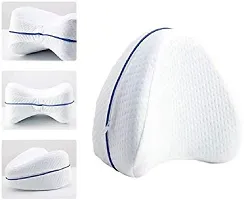 Virza trade Memory Foam Sleeping Cotton Leg Pillow Cushion for Hip Knee Leg and Back Support Pain Relief Cushion Knee Pillow for Side Sleepers and Pregnant Women with Washable Cover-thumb1