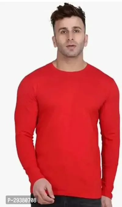 Reliable Red Nylon Solid T-shirt For Men