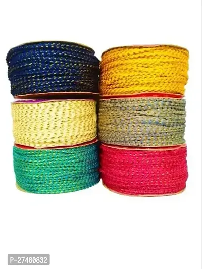 Classic Multicoloured Lace Reel 9 Meter Pack Of 6-thumb0