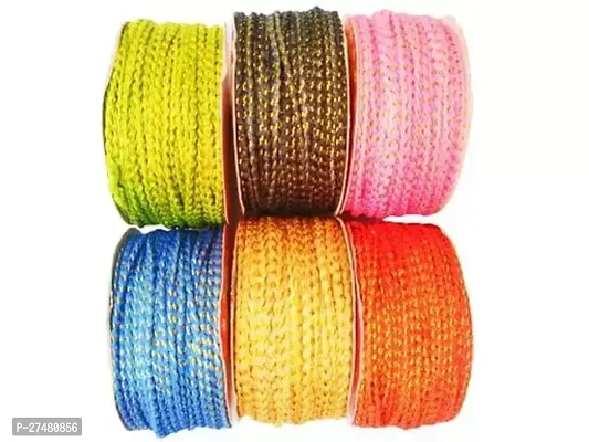 Classic Multicoloured Lace Reel 9 Meter Pack Of 6-thumb0