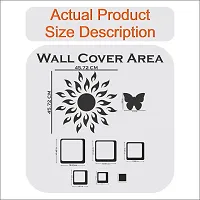 Look Decor Sun 12 Square Golden 20 Butterfly-Cp314 Acrylic Mirror Wall Sticker|Mirror For Wall|Mirror Stickers For Wall|Wall Mirror|Flexible Mirror|3D Mirror Wall Stickers|Wall Sticker Cp-840-thumb3