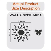 Look Decor Sun Black 10 Butterfly-Cp242 Acrylic Mirror Wall Sticker|Mirror For Wall|Mirror Stickers For Wall|Wall Mirror|Flexible Mirror|3D Mirror Wall Stickers|Wall Sticker Cp-768-thumb1