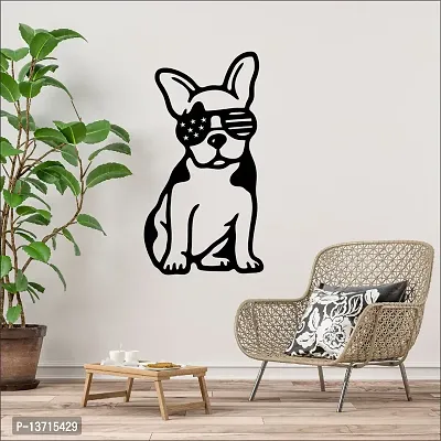 Look Decor Dog Wall Sculptures, Wall Art, Wall Decor, Black wooden art home decor items for Livingroom Bedroom Kitchen Office Wall, Wall Stickers And Murals (28 X 15 cm)