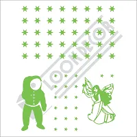 Look Decor Green Fluorescent ( Radium Sticker) Night Glow In The Dark, Star Astronomy Wall Stickers (Pack Of 201 Stars Big And Small) - Complete Sky Code-109-thumb3