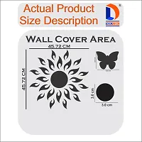 Look Decor Sun Flame And 100 Duck Dot With 20 Butterfly Golden Acrylic Mirror Wall Sticker|Mirror For Wall|Mirror Stickers For Wall|Wall Mirror|Flexible Mirror|3D Mirror Wall Stickers|Wall Sticker Cp-167-thumb3