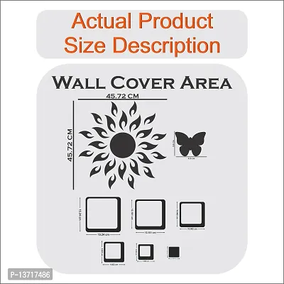 Look Decor Sun 12 Square Red 20 Butterfly-Cp317 Acrylic Mirror Wall Sticker|Mirror For Wall|Mirror Stickers For Wall|Wall Mirror|Flexible Mirror|3D Mirror Wall Stickers|Wall Sticker Cp-843-thumb4